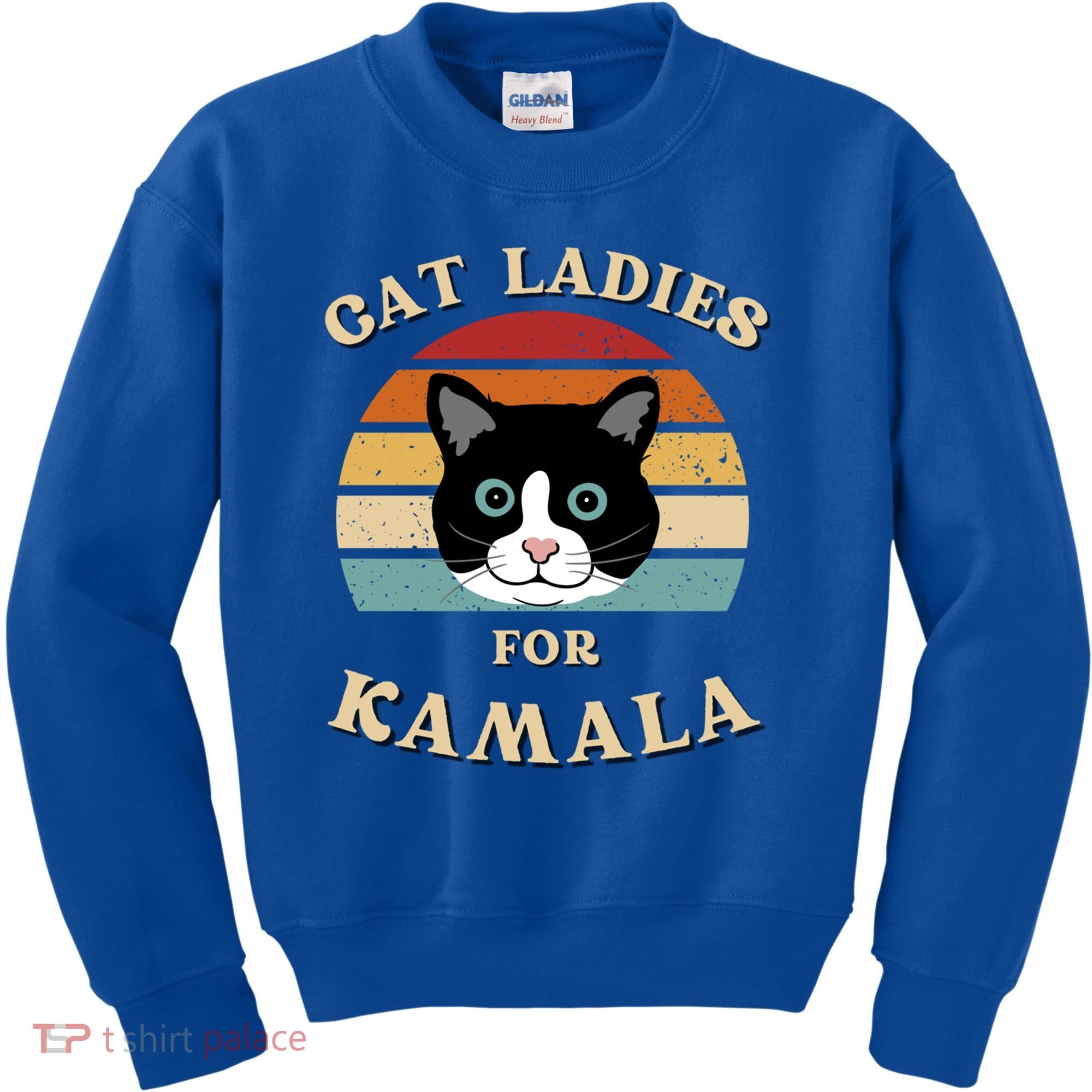 Cat Ladies For Kamala Harris Cool Gift Kids Sweatshirt