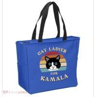 Cat Ladies For Kamala Harris Cool Gift Tote Bag thumb 2