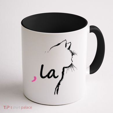 Cat Ladies For Kamala Harris For President 2024 Comma La Coffee Mug back