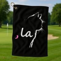 Cat Ladies For Kamala Harris For President 2024 Comma La Golf Towel thumb 1