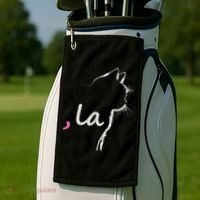 Cat Ladies For Kamala Harris For President 2024 Comma La Golf Towel thumb 2