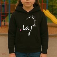 Cat Ladies For Kamala Harris For President 2024 Comma La Kids Hoodie thumb 3