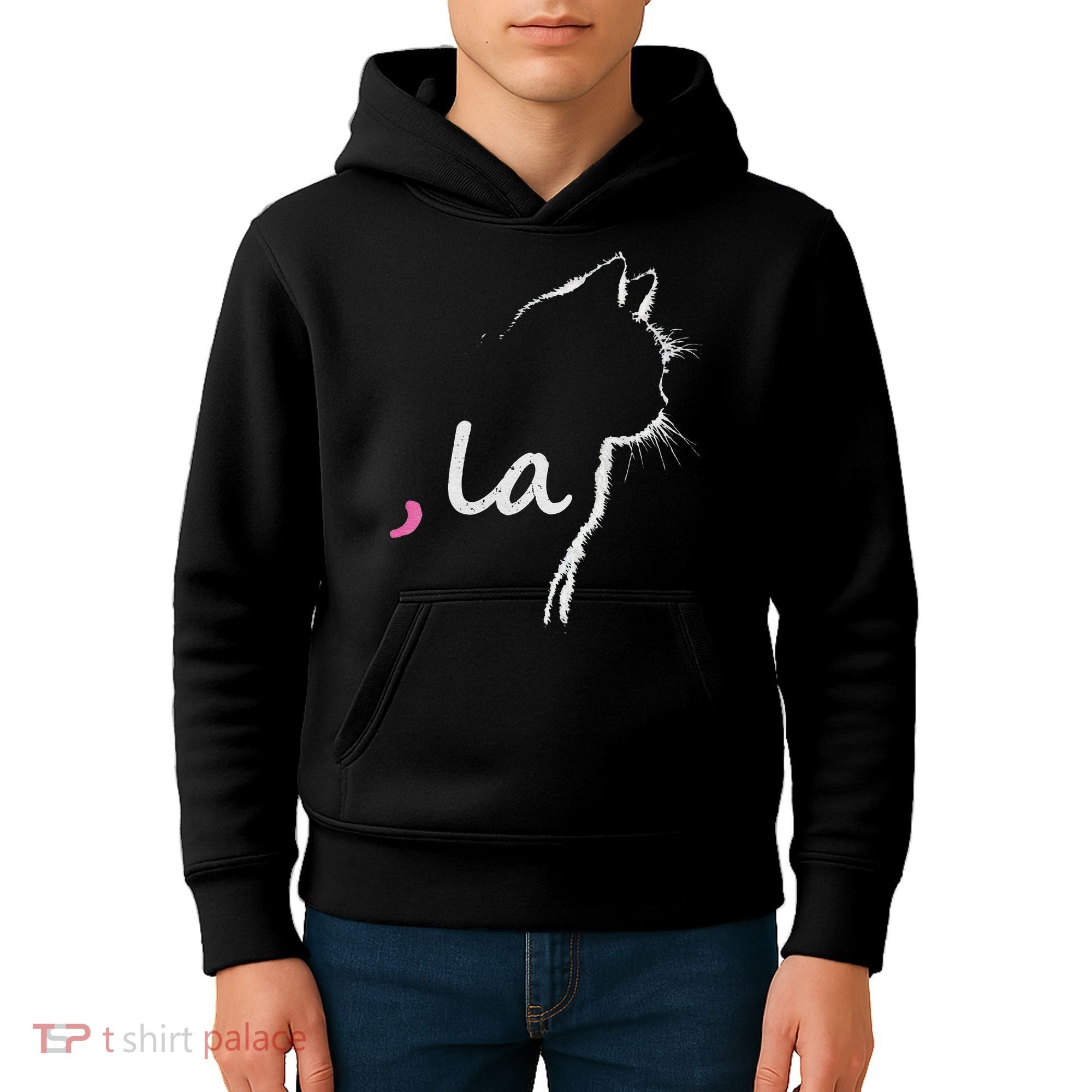 Cat Ladies For Kamala Harris For President 2024 Comma La Kids Hoodie