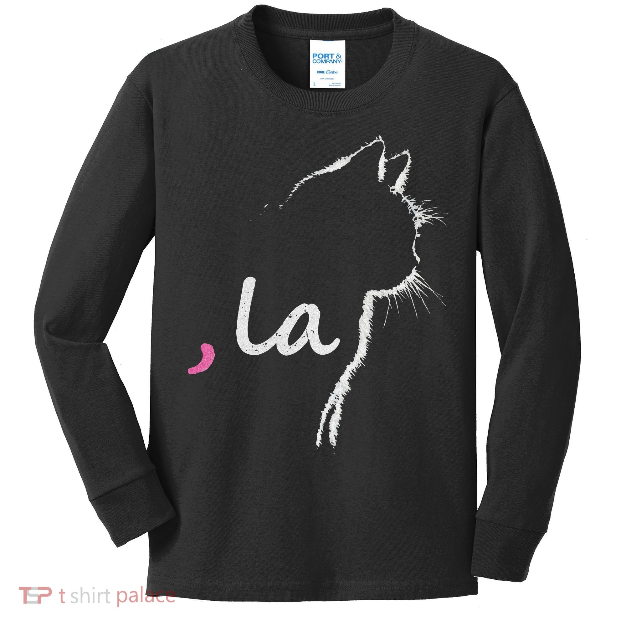 Cat Ladies For Kamala Harris For President 2024 Comma La Kids Long Sleeve Shirt