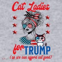 Cat Lady For Trump Funny Political Women's Sweatshirt thumb 2