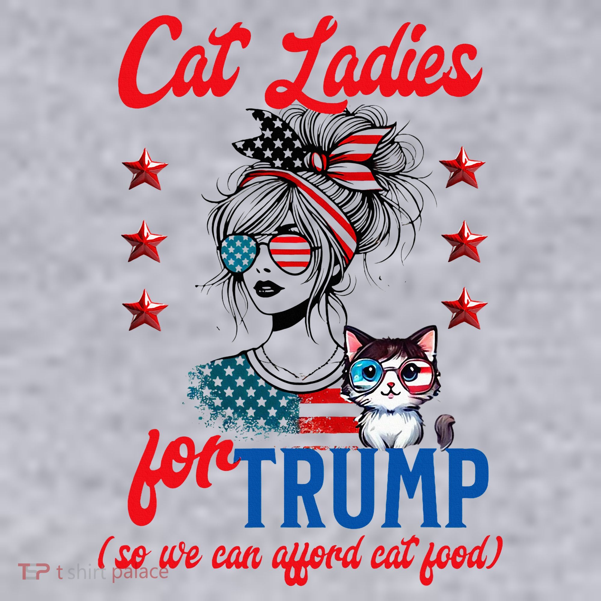 Cat Lady For Trump Funny Political Women's Sweatshirt