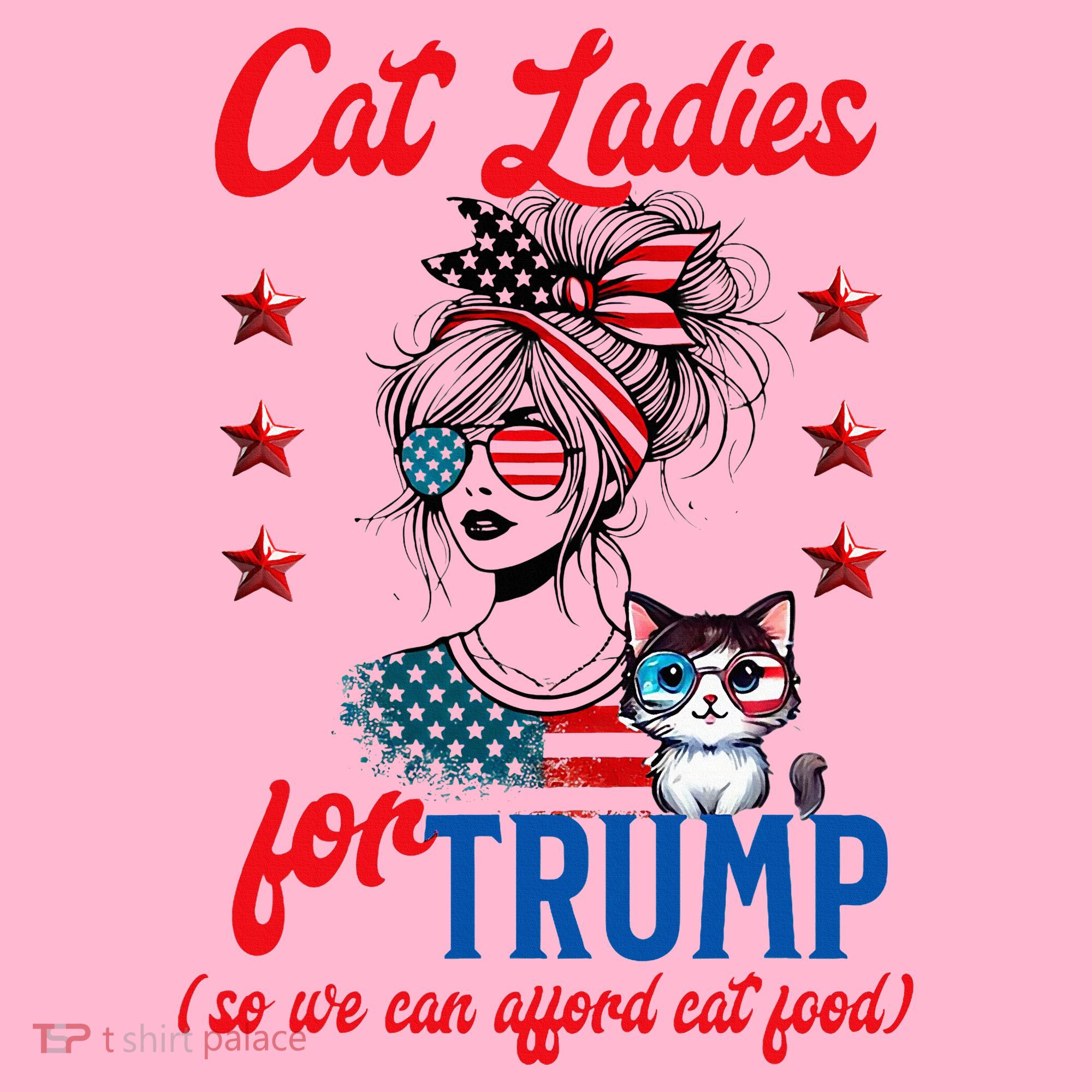 Cat Lady For Trump Funny Political Coaster