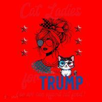 Cat Lady For Trump Funny Political Santa Hat thumb 1