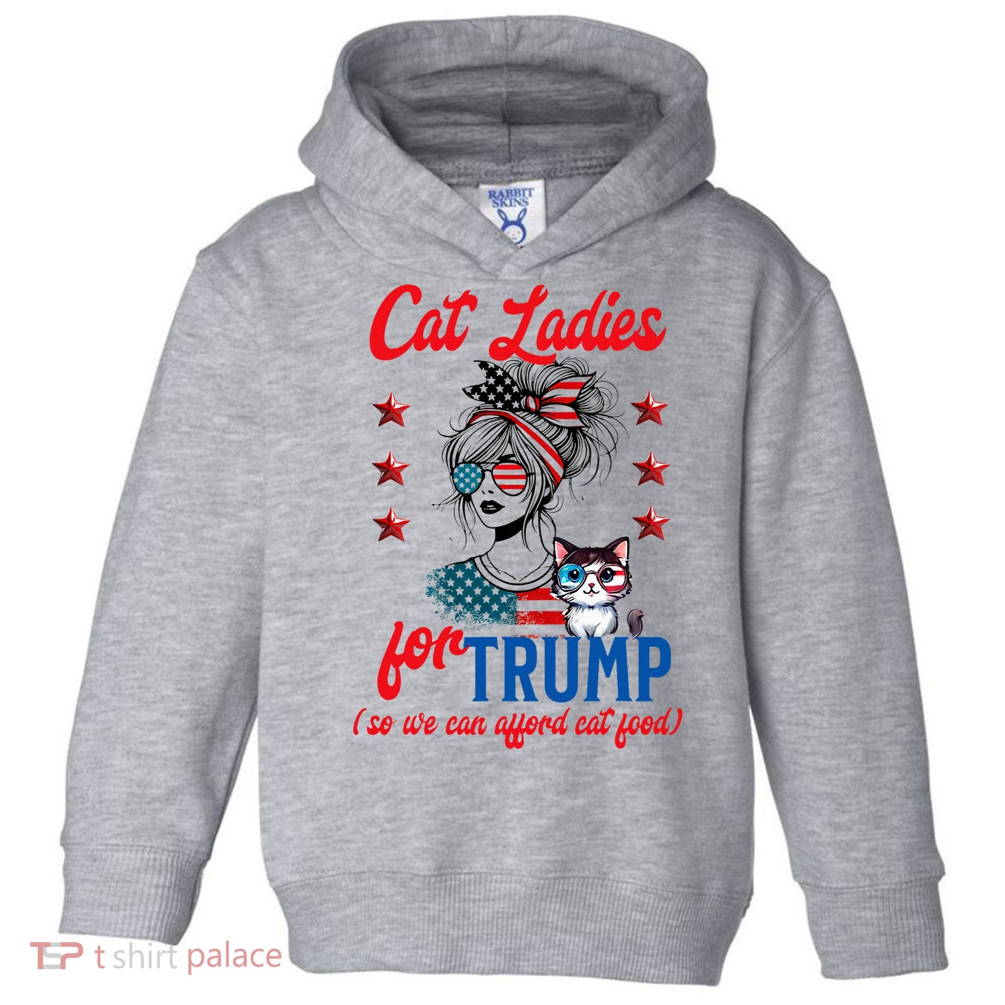 Cat Lady For Trump Funny Political Toddler Hoodie
