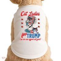 Cat Lady For Trump Funny Political Doggie Tank thumb 0