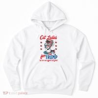 Cat Lady For Trump Funny Political Hoodie thumb 0