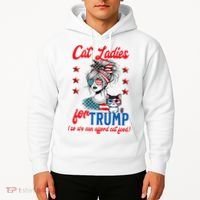 Cat Lady For Trump Funny Political Hoodie thumb 2
