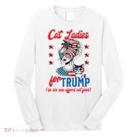 Cat Lady For Trump Funny Political Long Sleeve Shirt thumb 0