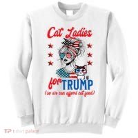 Cat Lady For Trump Funny Political Sweatshirt thumb 0