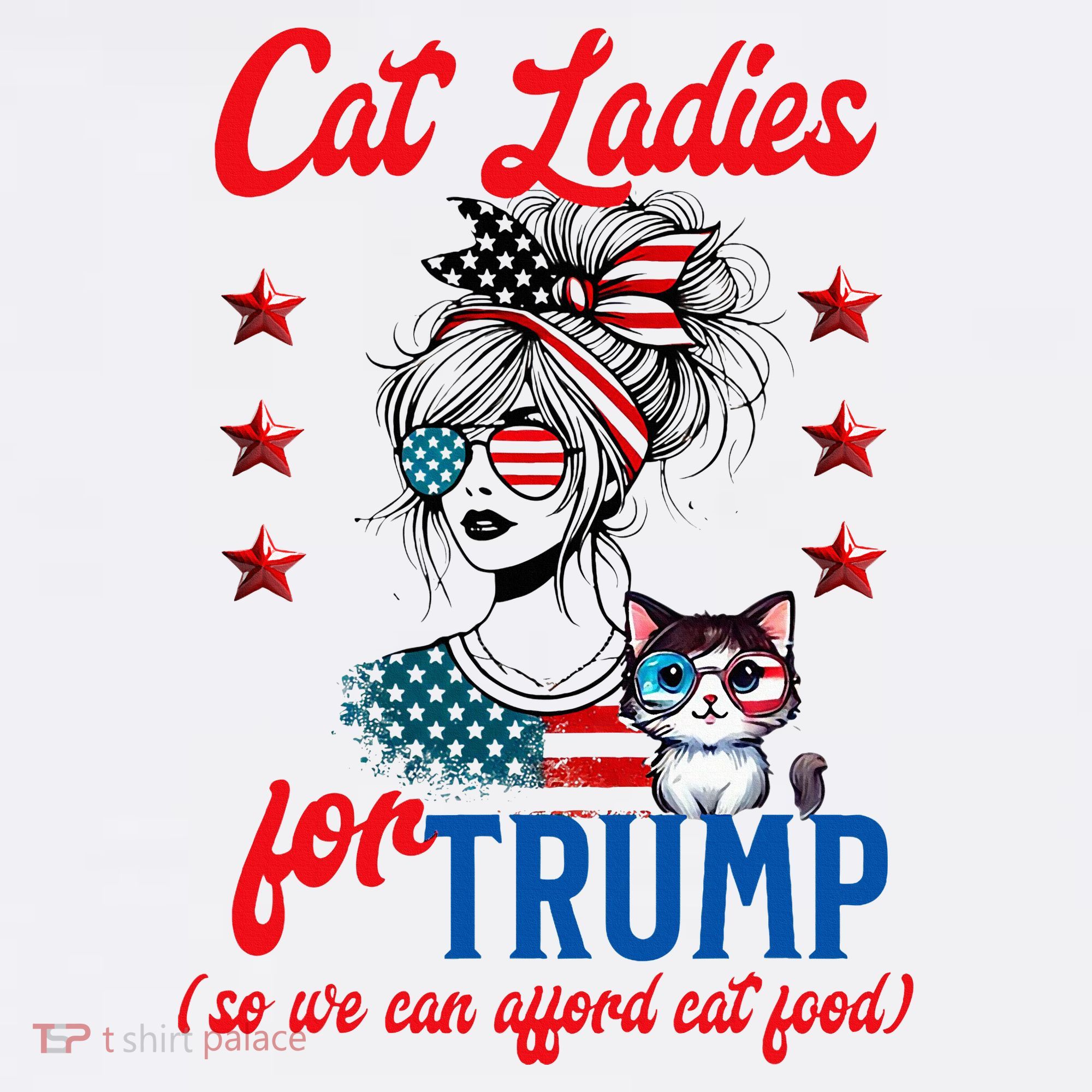 Cat Lady For Trump Funny Political Sweatshirt