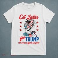 Cat Lady For Trump Funny Political T-Shirt thumb 5