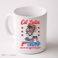 Cat Lady For Trump Funny Political Coffee Mug thumb 0