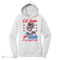 Cat Lady For Trump Funny Political Women's Hoodie thumb 0