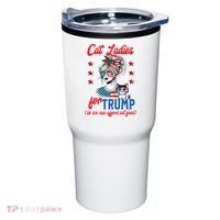 Cat Lady For Trump Funny Political Tumbler thumb 0