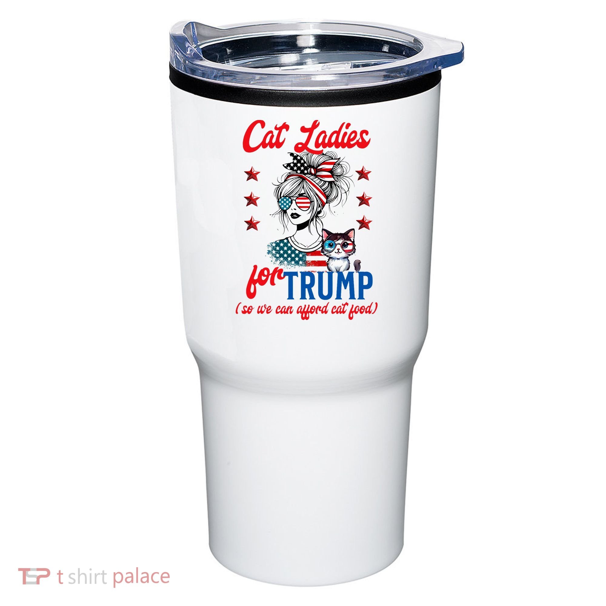 Cat Lady For Trump Funny Political Tumbler