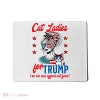 Cat Lady For Trump Funny Political Mousepad thumb 0