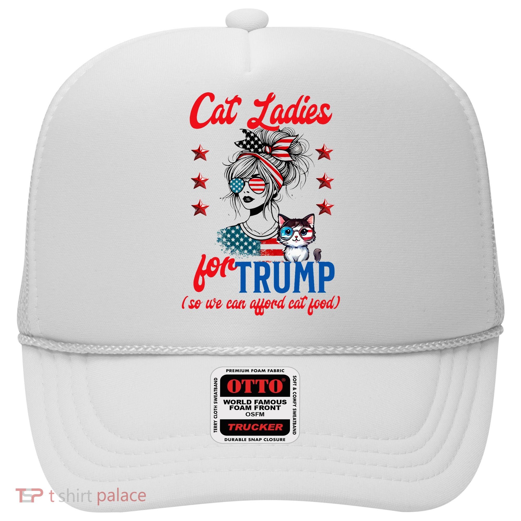 Cat Lady For Trump Funny Political Hat