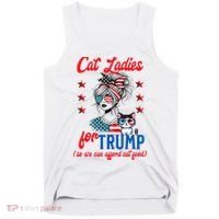 Cat Lady For Trump Funny Political Tank Top thumb 0