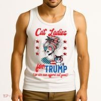 Cat Lady For Trump Funny Political Tank Top thumb 3