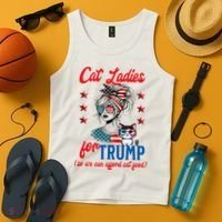 Cat Lady For Trump Funny Political Tank Top thumb 4