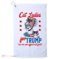 Cat Lady For Trump Funny Political Golf Towel thumb 0