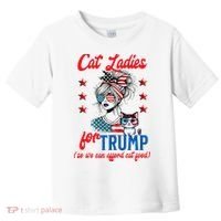 Cat Lady For Trump Funny Political Toddler T-Shirt thumb 0
