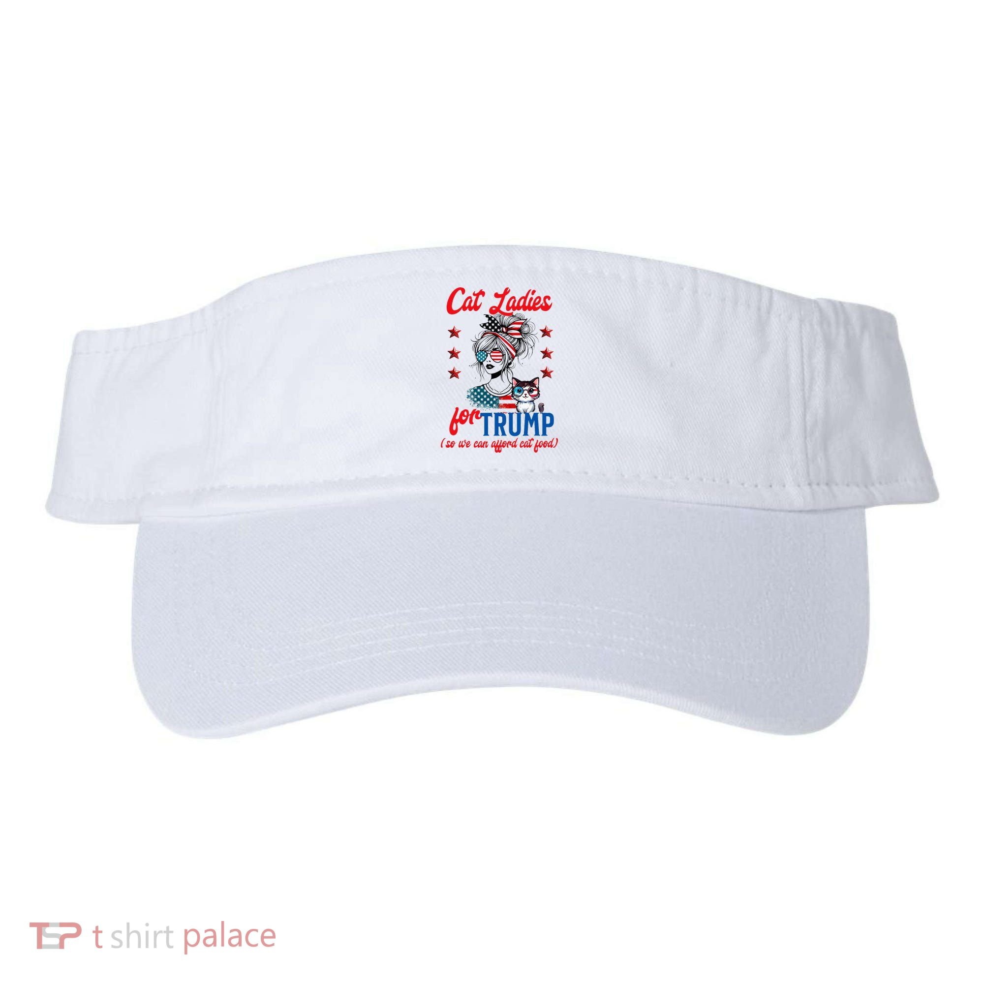 Cat Lady For Trump Funny Political Visor