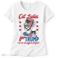 Cat Lady For Trump Funny Political Women's T-Shirt thumb 0