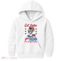 Cat Lady For Trump Funny Political Kids Hoodie thumb 0