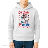 Cat Lady For Trump Funny Political Kids Hoodie thumb 4
