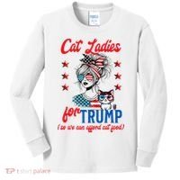 Cat Lady For Trump Funny Political Kids Long Sleeve Shirt thumb 0