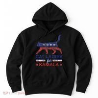 Cat Ladies For Kamala Funny Democrat Cat For Cat Lady Hoodie thumb 0
