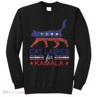 Cat Ladies For Kamala Funny Democrat Cat For Cat Lady Sweatshirt thumb 0