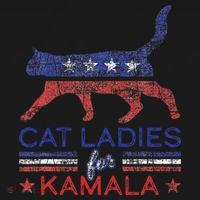 Cat Ladies For Kamala Funny Democrat Cat For Cat Lady Women's Hoodie thumb 2