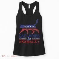 Cat Ladies For Kamala Funny Democrat Cat For Cat Lady Women's Tank Top thumb 0