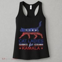 Cat Ladies For Kamala Funny Democrat Cat For Cat Lady Women's Tank Top thumb 3