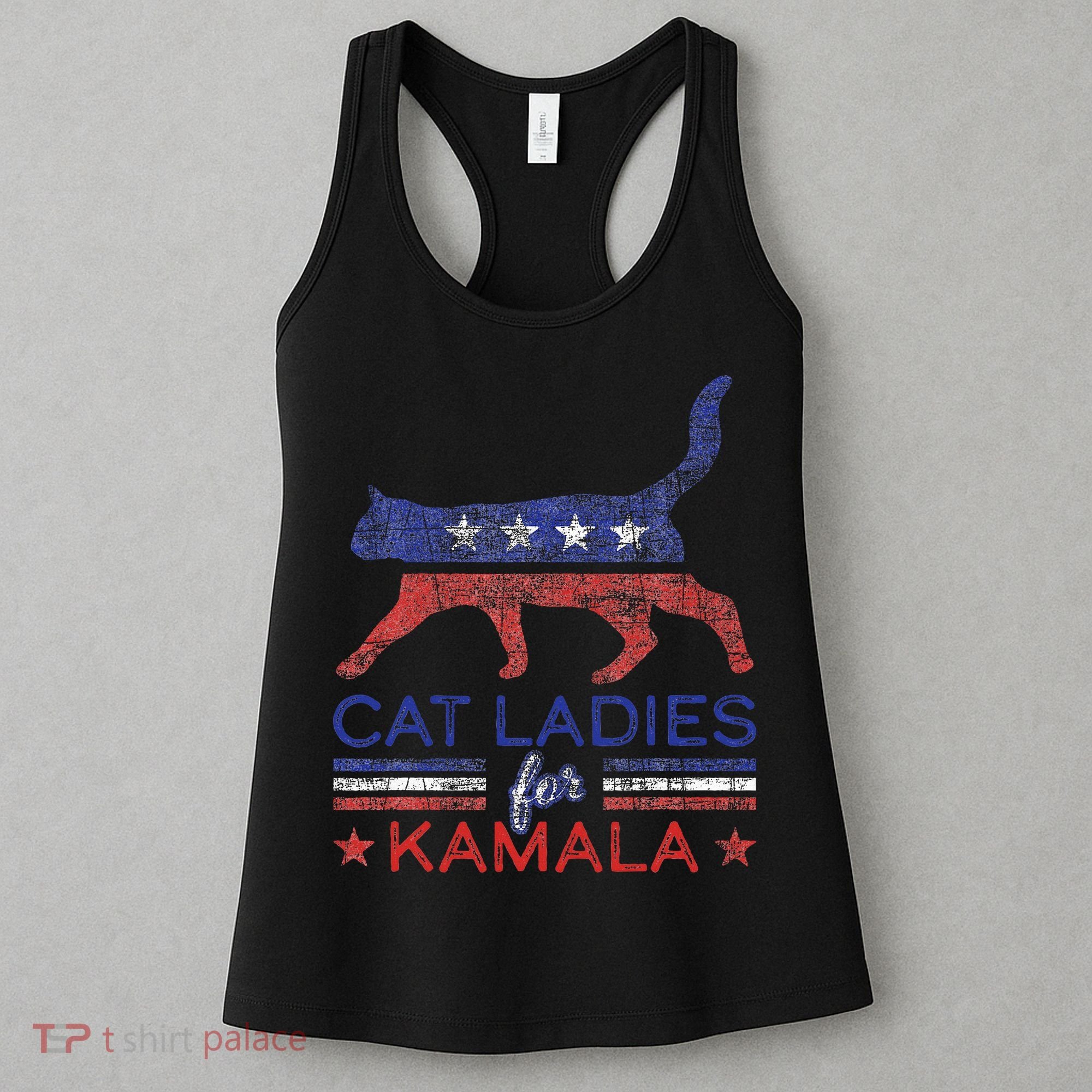 Cat Ladies For Kamala Funny Democrat Cat For Cat Lady Women's Tank Top