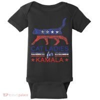 Cat Ladies For Kamala Funny Democrat Cat For Cat Lady Baby Bodysuit thumb 0