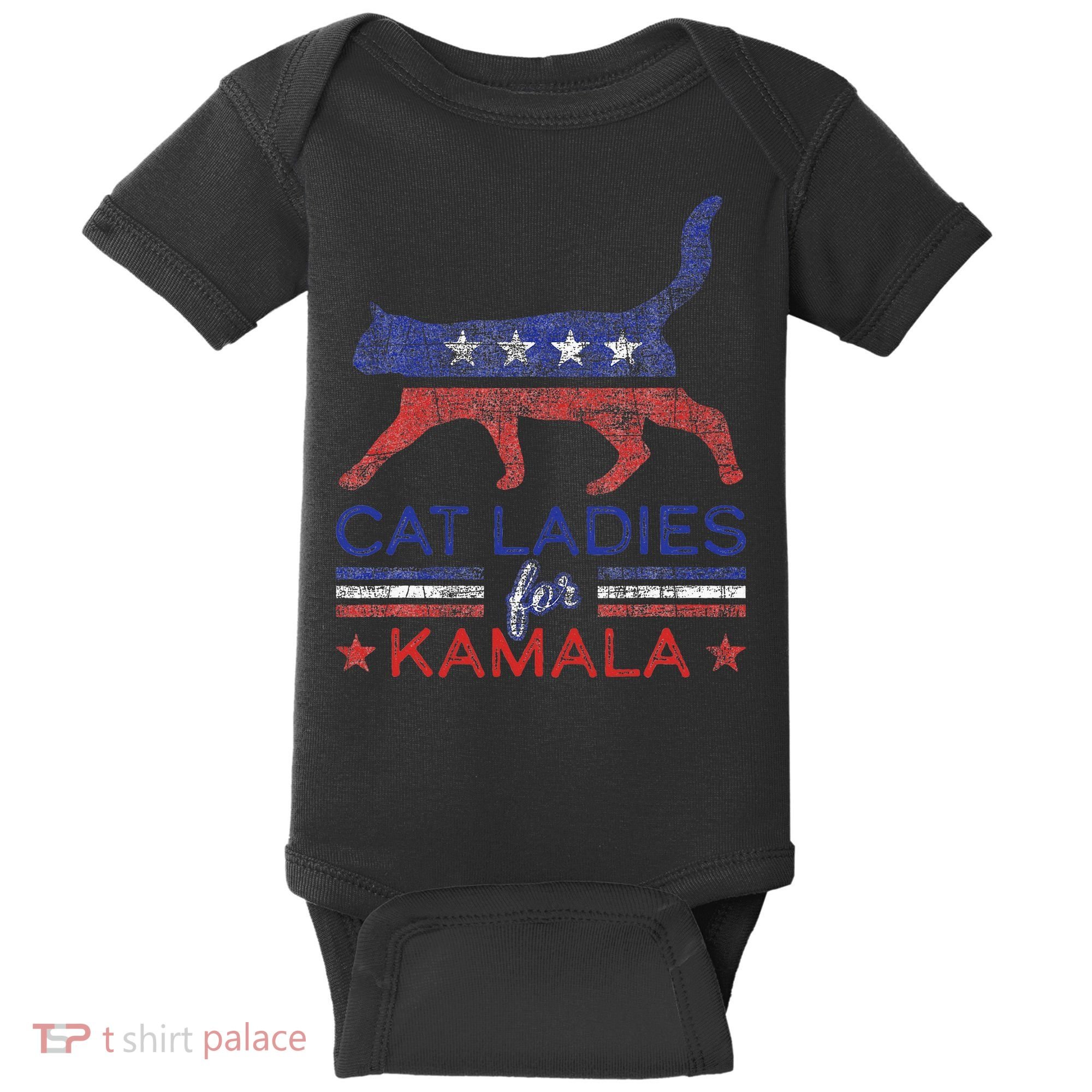 Cat Ladies For Kamala Funny Democrat Cat For Cat Lady Baby Bodysuit