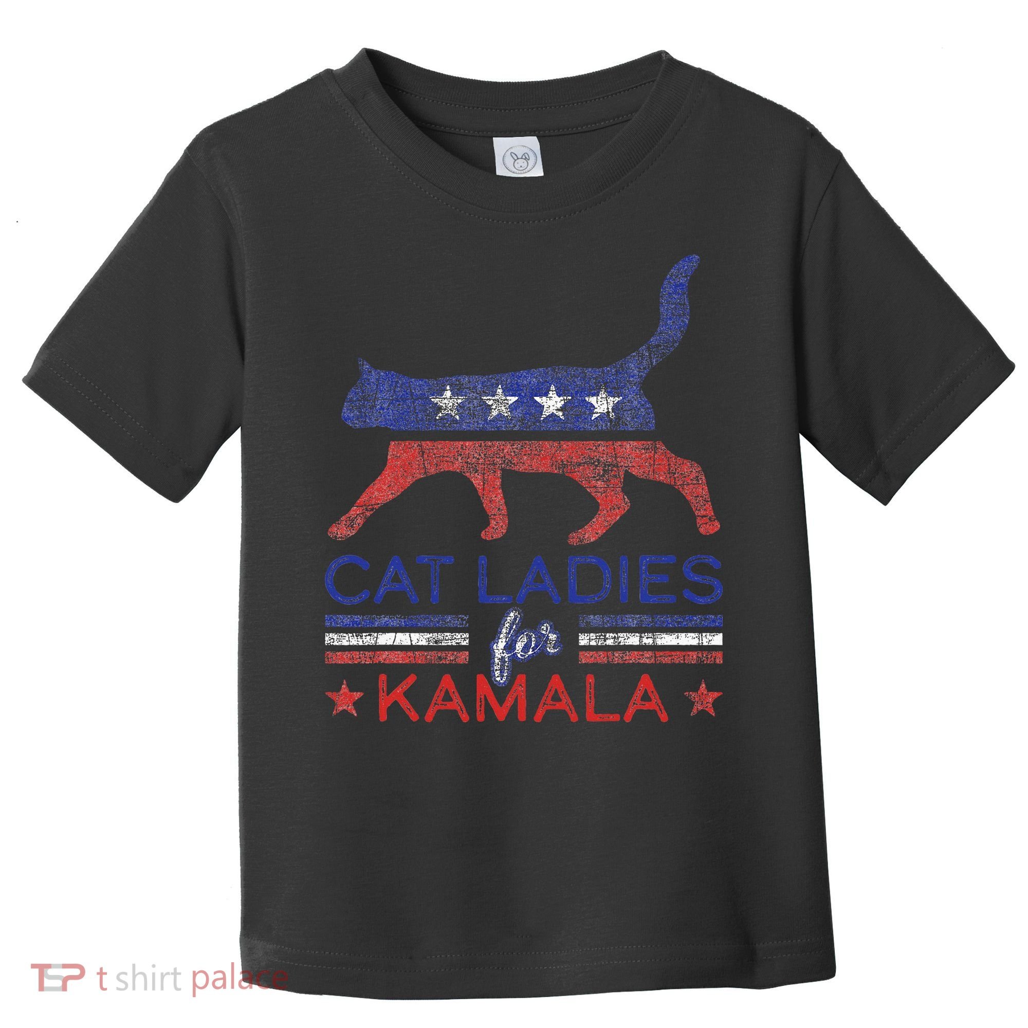 Cat Ladies For Kamala Funny Democrat Cat For Cat Lady Toddler T-Shirt