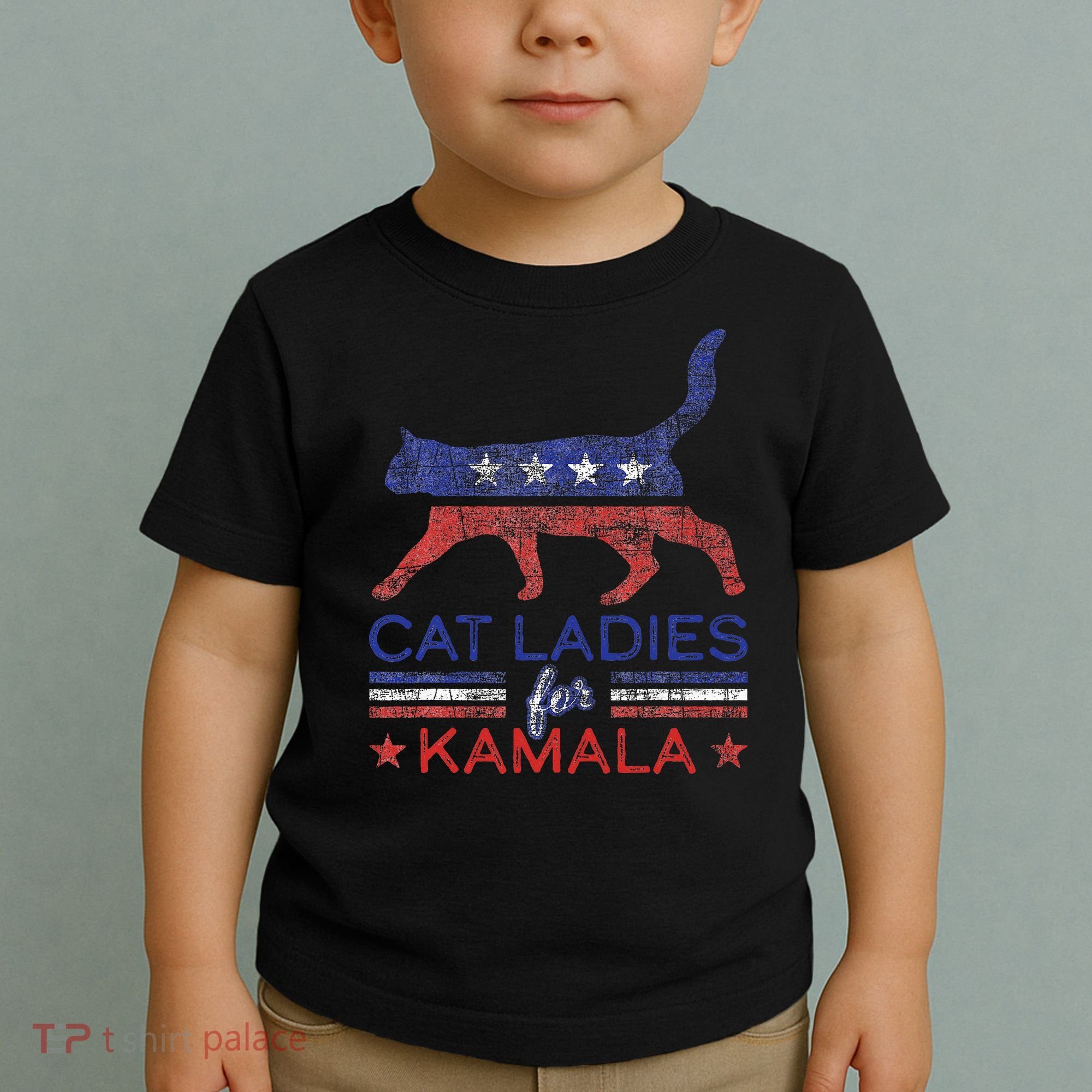 Cat Ladies For Kamala Funny Democrat Cat For Cat Lady Toddler T-Shirt
