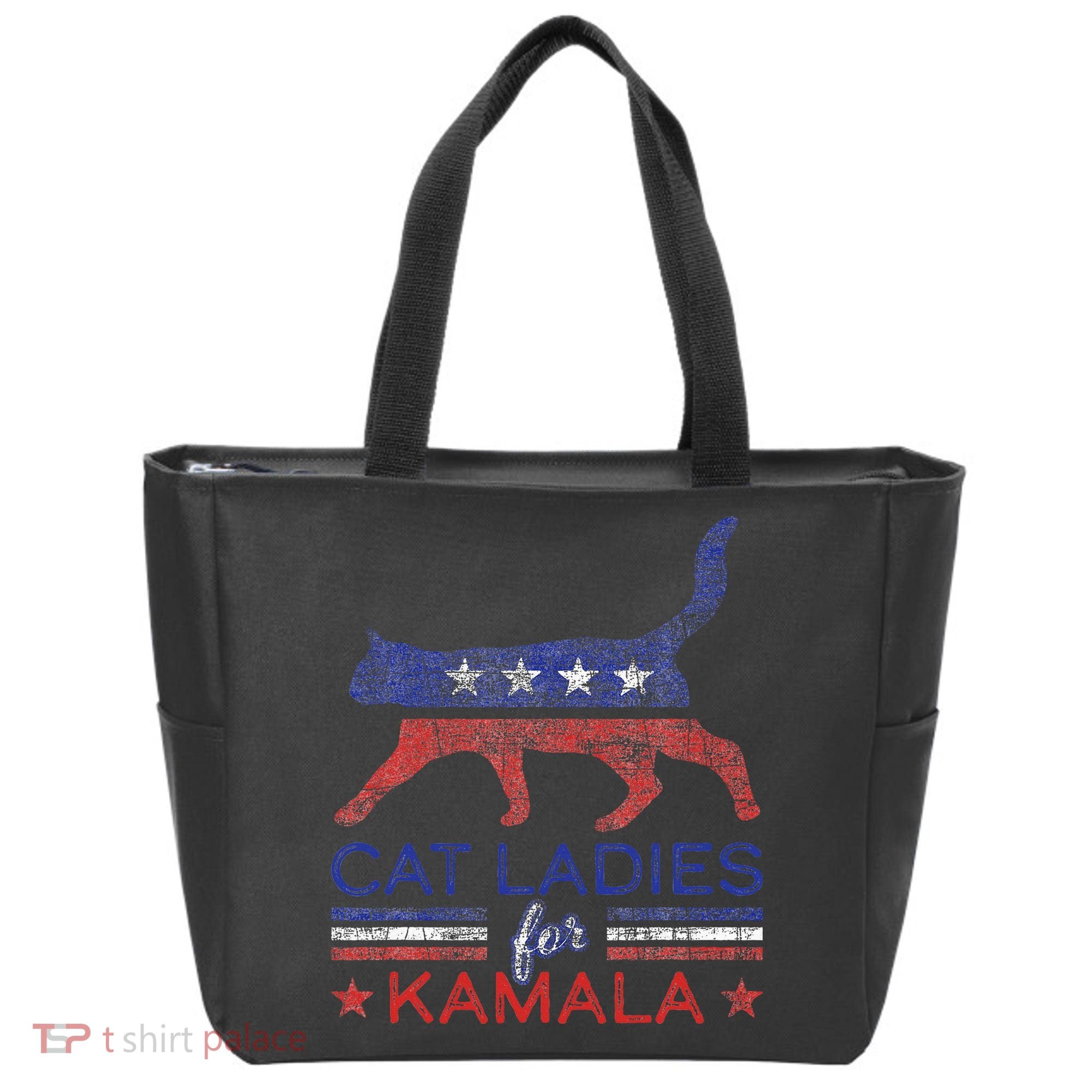 Cat Ladies For Kamala Funny Democrat Cat For Cat Lady Tote Bag