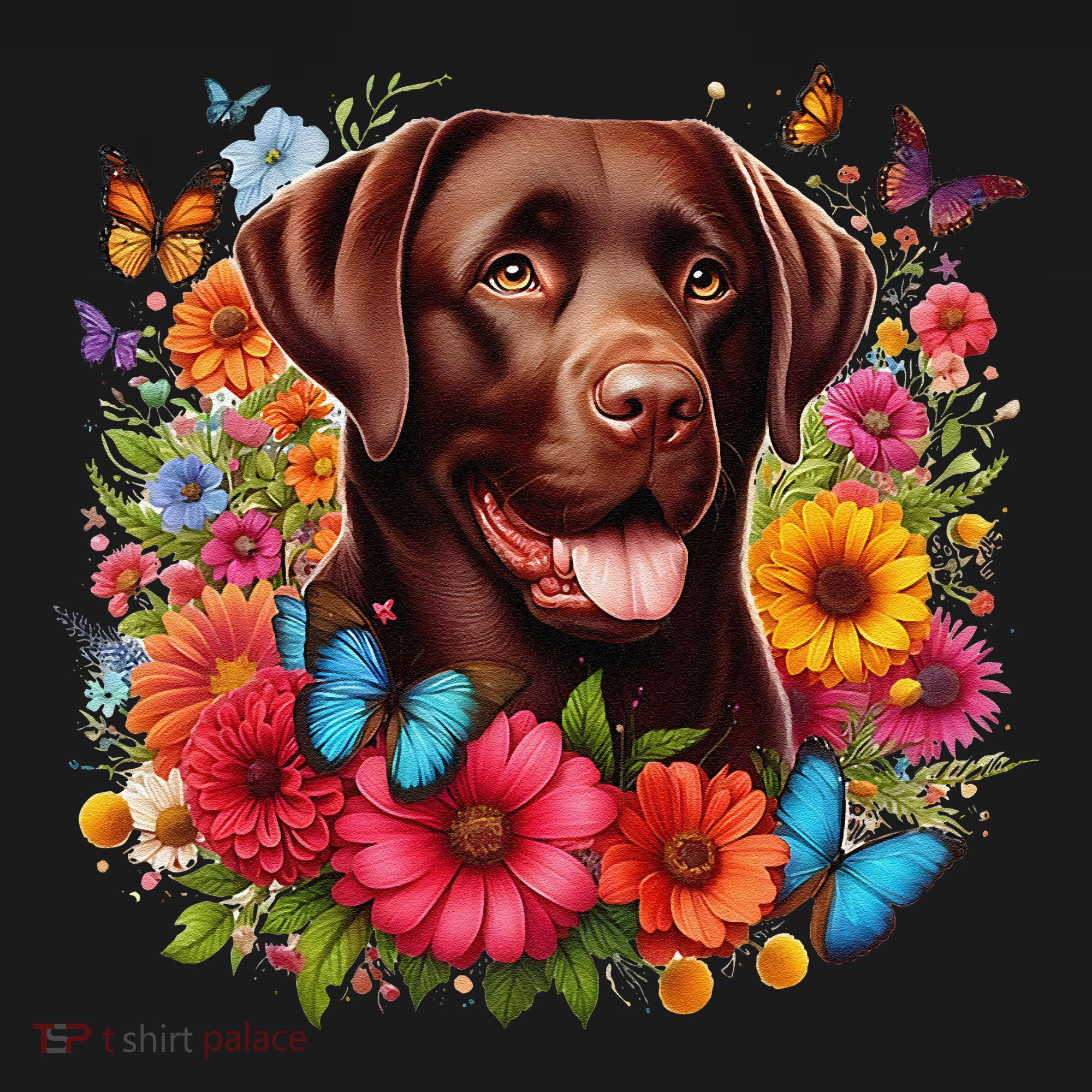 Chocolate Lab Flowers Women Labrador Backpack