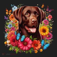 Chocolate Lab Flowers Women Labrador Tumbler thumb 3
