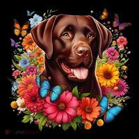 Chocolate Lab Flowers Women Labrador Toddler Hoodie thumb 2